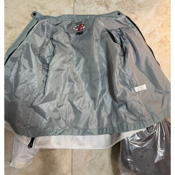 Joe Rockets Womens Motorcycle Racing L Mesh Velocity Jacket Pads White Gray New - Picture 7 of 12